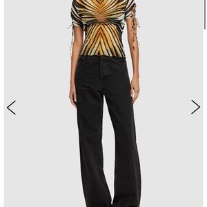Roberto Cavalli Gold and Black Blouse